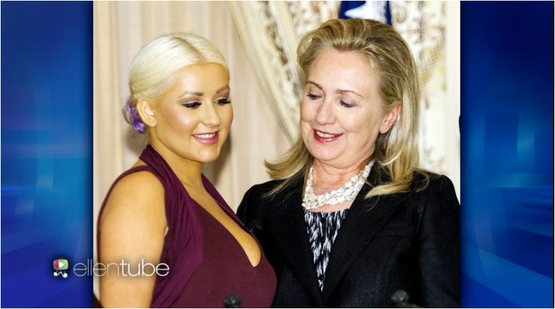 Christina Aguilera Hillary Clinton