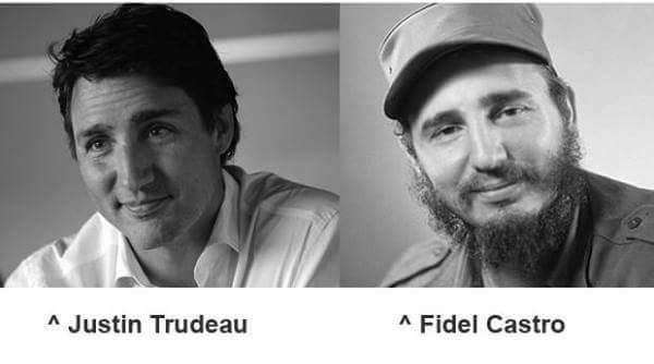 Resultado de imagen para justin trudeau fidel castro son