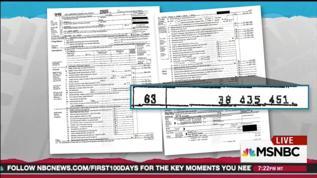 ‘CLIENT COPY’: Did Donald Trump leak his own 2005 tax return?