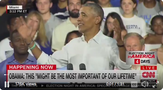 OBAMA UNHINGED: Mocks Hillary’s emails, Ebola, Trump, migrant caravan - in under 90 seconds! - The American Mirror