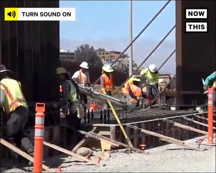 VIDEO Crew speaks Spanish at CA border wall construction site The