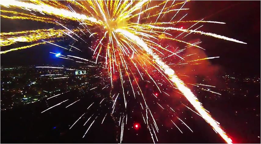 fireworks drone