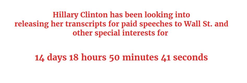 Hillary Clinton transcript clock