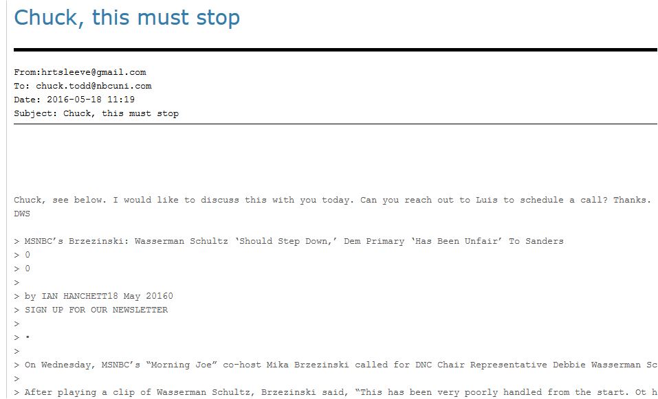 Chuck this must stop