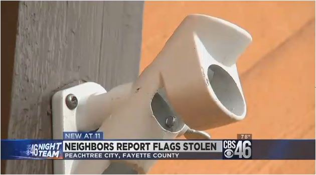 Peachtree flag thefts