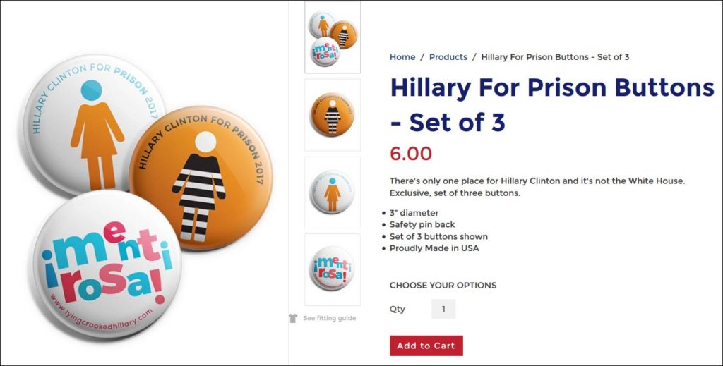 trump-hillary-for-prison-buttons