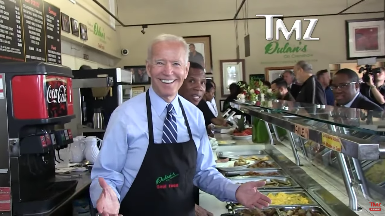 Image result for Joe Biden Dishes Up Soul Food in LA !