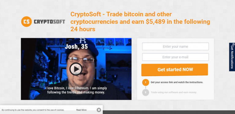 cryptosoft platform screenshot