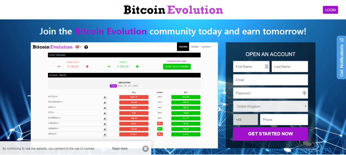 bitcoin evolution registration